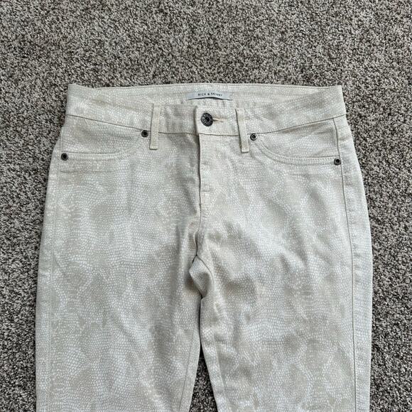 Rich & Skinny cream and tan snakeskin skinny jeans size 26 - Picture 3 of 11